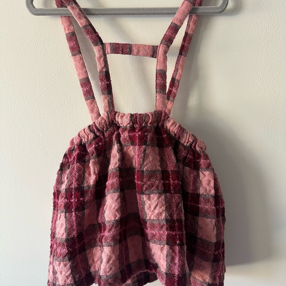 Zara pink plaid skirt